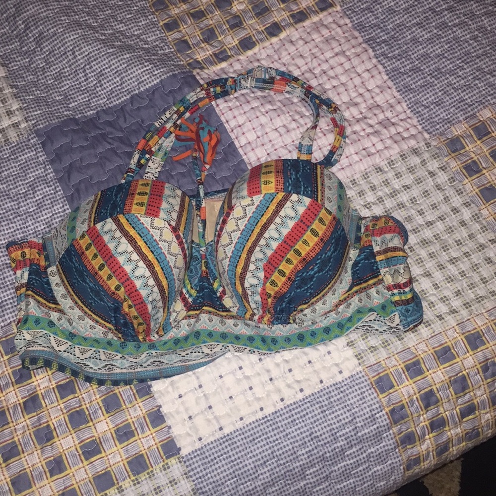 A bikini top with fringe